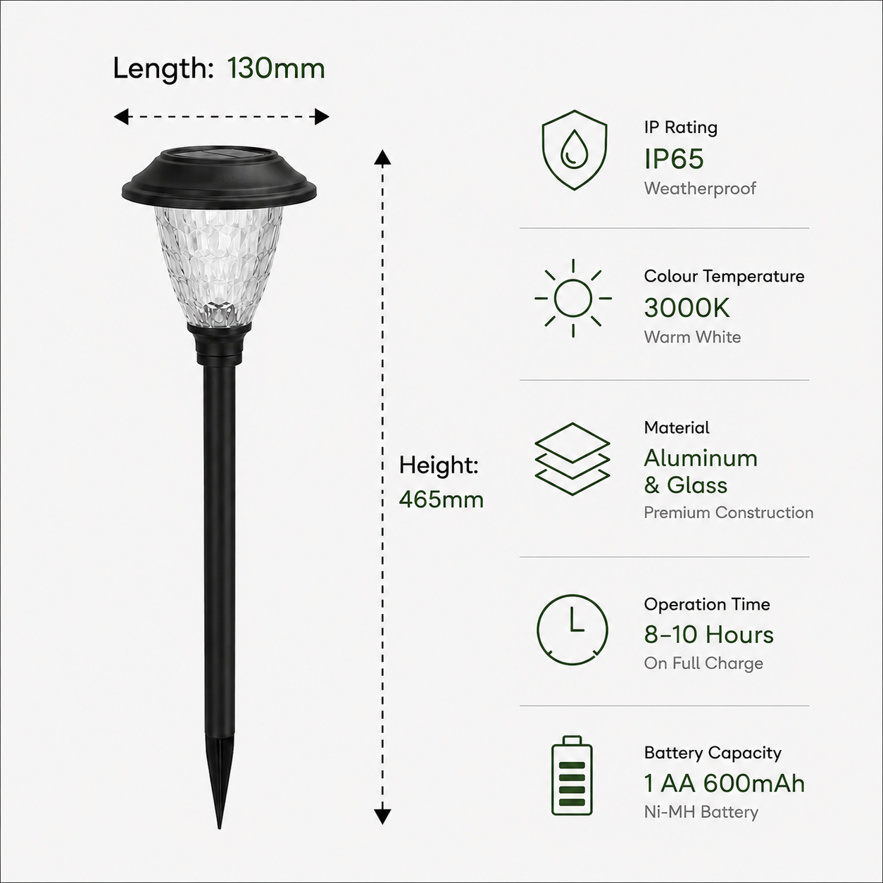 Solar Garden Pathway Light